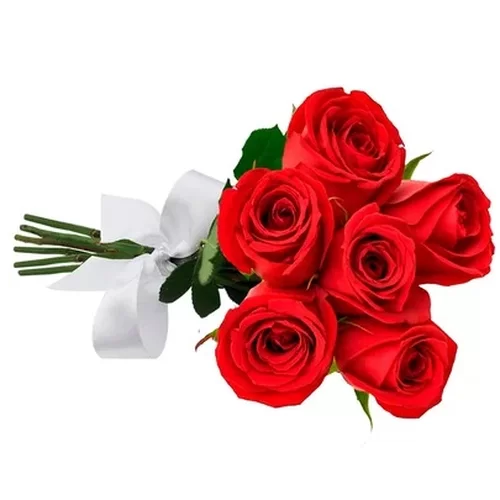 Buquê de 6 Rosas Vermelhas e Almofada Minnie - Image 3